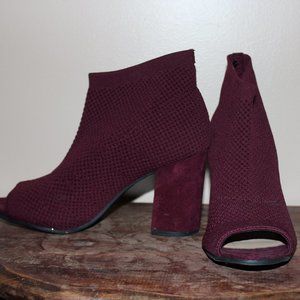 Seven Dials Tara Peep Toe Block Heel Booties
